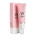 W-Airfit Primer Face Makeup Base Pink Isolation Cream Invisible Pore,Cover Acne Marks,Smooth Skin,Oil Control Moisturizing Essence Concealer Foundation (1 pack)
