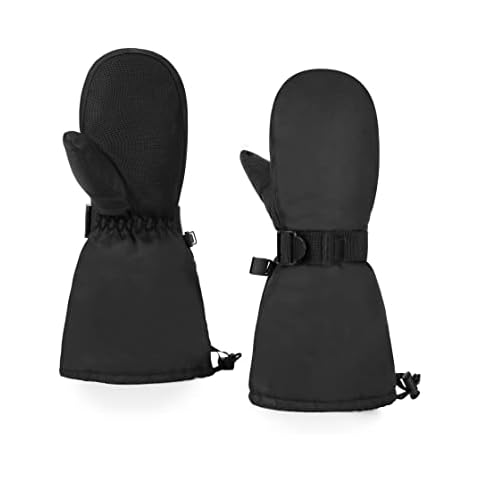 Highcamp Toddlers Boy Girl Winter Gloves Kids Waterproof Snow Mittens Long Cuff with Stay-on Strap, 2XS (2-3 Y) Cover