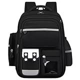 Mochila Infantil menino e menina, escolar com grande capaciade, super reforçada e ortopédica(Preto)