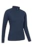 Mountain Warehouse Talus Womens Thermal Baselayer Top - Long Sleeves T-Shirt, Lightweight, Breathable Tee, Quick Dry Tee Shirt – Spring Summer & Outdoors Navy (Zip Neck) Women's Size 18 #1
