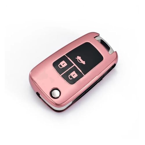 Étui de clé voiture en TPU rose pour Chevrolet Cruze Trax et Malibu protection élégante