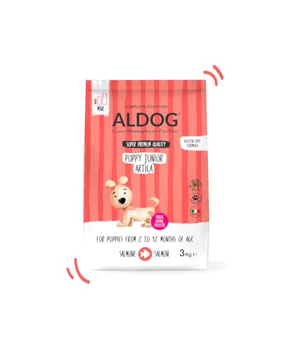 Pienso monoproteico para perros y cachorros, alimento para perros cachorros de todas las tallas y razas, N. Aldog Puppy-Junior Artica Pienso Mini, 1 paquete de 3 kg, 1 x 3 kg.