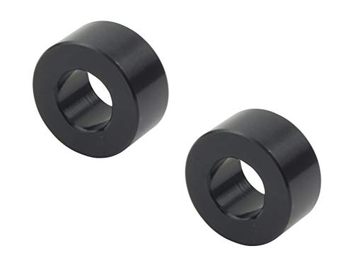 ポッシュ(POSH) バイク用品 アルミ削り出しユニバーサルカラー ブラック (内径 8mm X 外径 16.5mm X 厚み 8mm) 2個入 100808-06