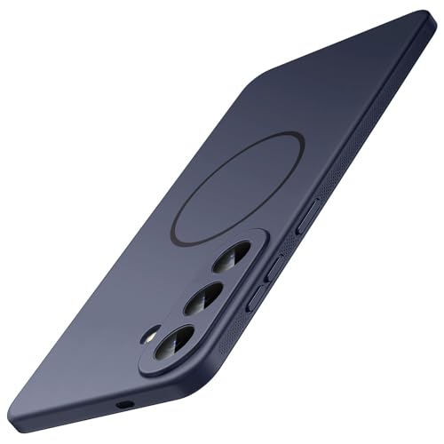 Image of JETech Slim Cover Case for Samsung Galaxy S26 Plus, Compatible with MagSafe, Anti-Slip Grip & Full Camera Lens Protection, Soft TPU Protective Phone Cover, Shockproof (Deep Blue)