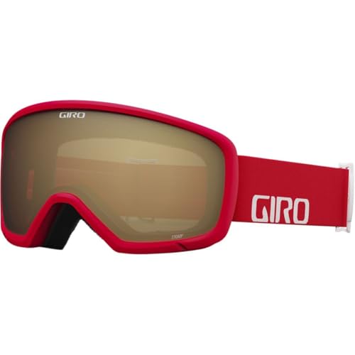 Image of Giro Stomp Kids Ski Goggles - Snowboard Goggles for Youth, Boys & Girls - Red & White Wordmark Strap with AR40 Lens