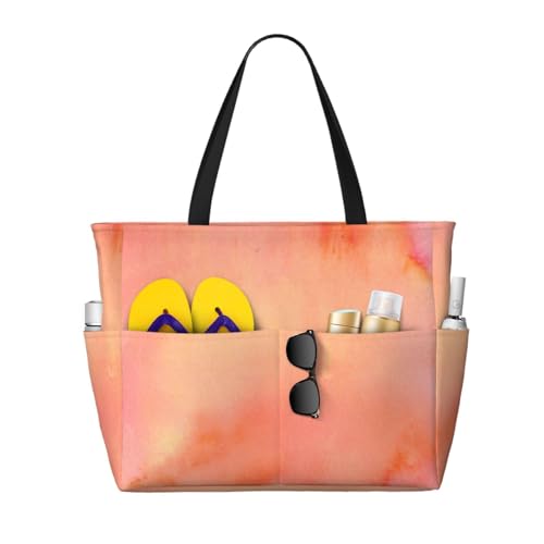Sac de plage sac à bandoulière pour femme au design artistique corail aquarelle