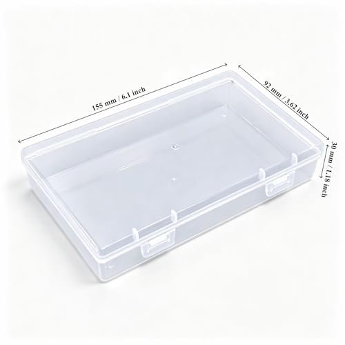 Image of Goodma 6 Pieces Rectangular Empty Mini Clear Plastic Organizer Box