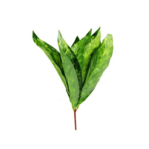 Image of Enhance Your Space with Artificial Green Plant Long Leaf Decor Foliage for Stunning Interiors Decorative Items for Home;Office; Room; Living Room; Table; (Without Vase)
