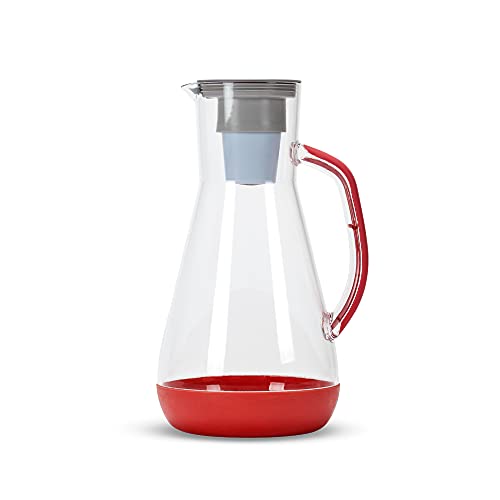 Hydros | 64Oz Water Filter Pitcher | Powered By Fast Flo Tech | 60 Second Quick Fill-Up | 8 Cup Capacity Pitcher | Bpa Free Plastic | Red #TOP4