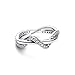 PANDORA Timeless Sparkling Intertwined Wave Ring - Sterling Silver Ring with Cubic Zirconia - Jewelry for Women - Includes Gift Box - 4.5
