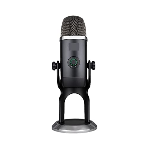 Microphone USB omnidirectionnel et cardioïde blanc et noir pour PC