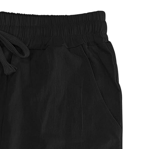 Straight Leg Pants for Mens Cotton Line Plus Size Casual Trousers Loose Comfy Trendy Solid Color Pants4