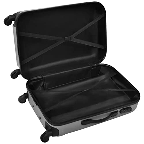CHARMMA 3 Piece Hardcase Trolley Set Silver4