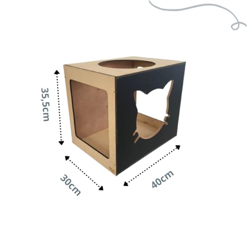 Nicho/Toca de Parede para Gatos (Preto)