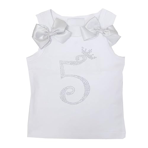 Kirei Sui Girls Rhinestone Number Birthday Tank Top