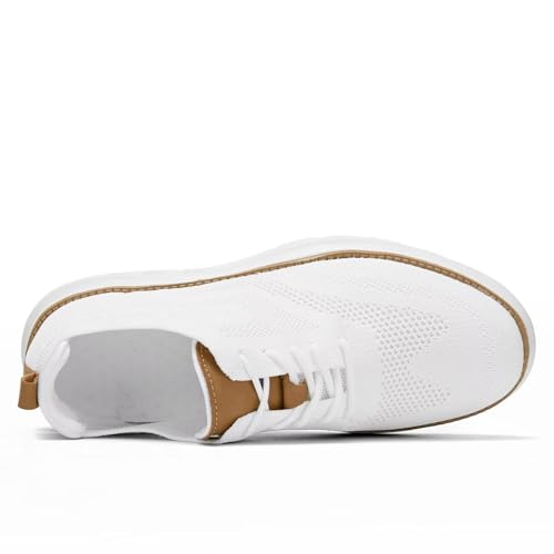 Image of Mens Casual Dress Oxfords Shoes Fashion Mesh Work Business Walking Sneakers Comfortable Lightweight Soft Sole
