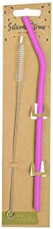Silicone Straws Reusable Straight and Bent with Cleaning Brush Healthy Very Sturdy Eco Friendly Drinking Straw Ideal for Party Milkshake Clear Water Juice Tea Cocktail Smoothies 23cm 1pc (Silicone)