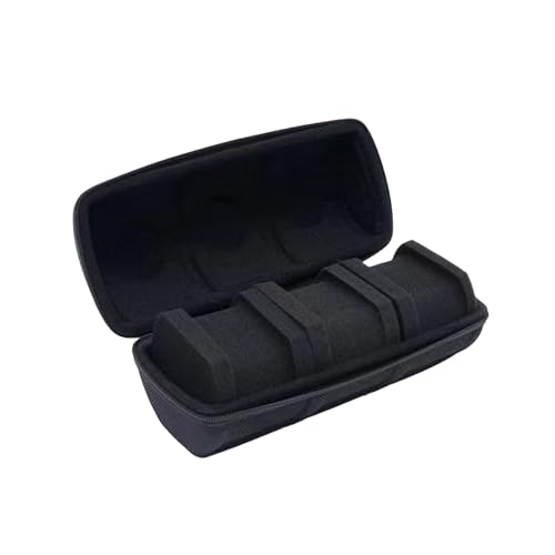 CHENGZI Estuche de viaje para reloj de 3 ranuras con cojín de esponja, funda de almacenamiento portátil para reloj, color negro