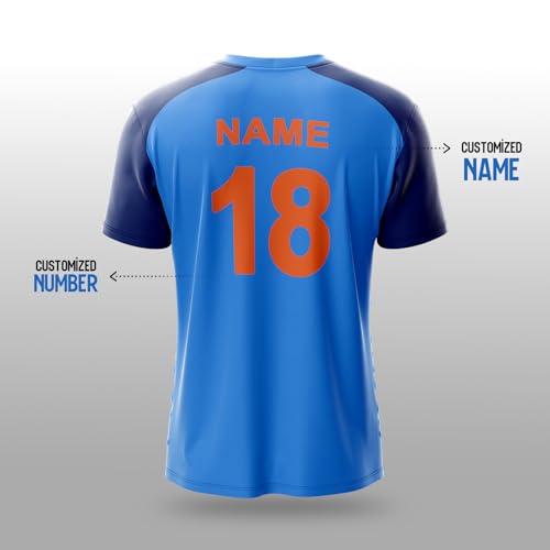 Image of YOURJERSEY India World Cup Jersey Collection 1992-2025 | Customised Cricket Jersey with Name & Number | Sizes 2Y to 4XL | Men, Women & Kids | Breathable Sportswear for Fans T-Shirt