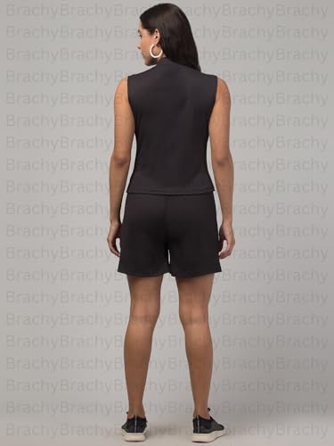Image of Women's Co-Ord Set Lycra Top and Shorts Set |Two Piece Co-Ord Set Co-Ord Set Regular Fit