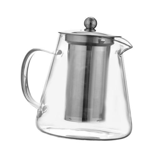 LEDMOMO 透明ガラス製 香り茶ポット 耐熱茶こし付き 手持ちプ 家用花茶 果実茶 繊細な風味抽出 簡単洗浄設計 贈答用にも適した