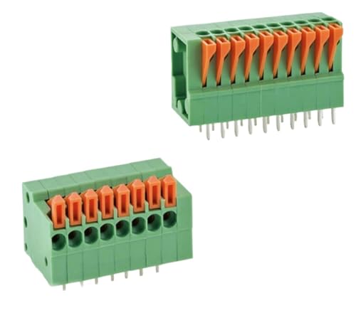 Terminal de resorte para PCB de 2.54mm, conector DG141V vertical de 6 pines, 10 unidades