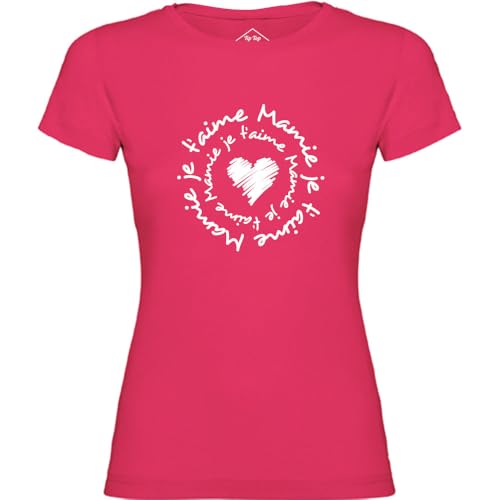 T-Shirt Femme Mamie Je t'aime, un vêtement rose tendre plein de tendresse