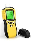 Moisture Dampness Meter Damp Detector Tester for Wood Walls Firewood Logs Floors Caravan, 8 Modes Pin-Type Moisture Meter with Backlit LCD Display and Audible Alert, for Drywall and Building Material