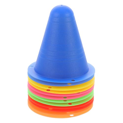 JOINPAYA 12 pièces Cônes Plastiques Empilables pour Entraînement Garçon Fille Couleur Vive et Durables Plots Signalisation Mini pour Sports Football Basketball