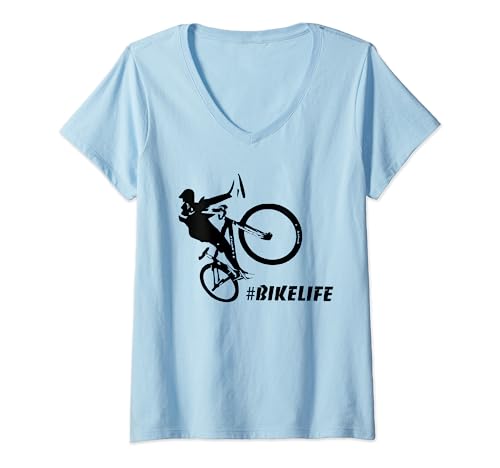 Bicicleta Bikelife Wheelie BMX Camiseta Cuello V