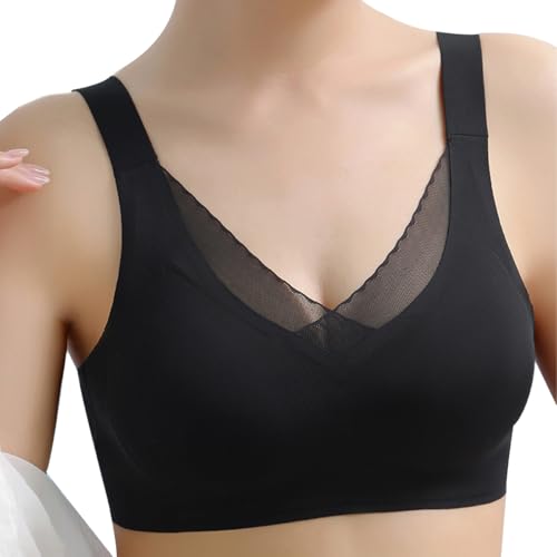 Image of Seamless Post-Surgery Bra for Women, Pocket Mastectomy Bras for Breast Prosthesis with Cotton Breast Forms Set