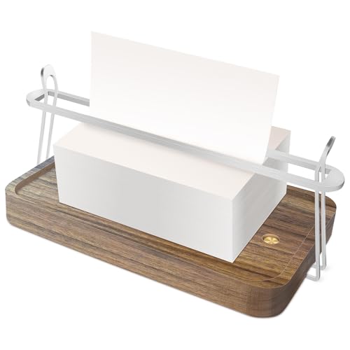 Napkin Holder for Table,Wood W Stainless Steel Napkin Dispenser,Napkin holders with Weighted Center Bar for Kitchen,Bar Cocktail Paper Towel Napkin Holder Flat (HTMZJJGRAY)