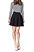 Basic Solid Stretchy Cotton High Waist A-line Flared Casual Skater Mini Skirt (S, Black)