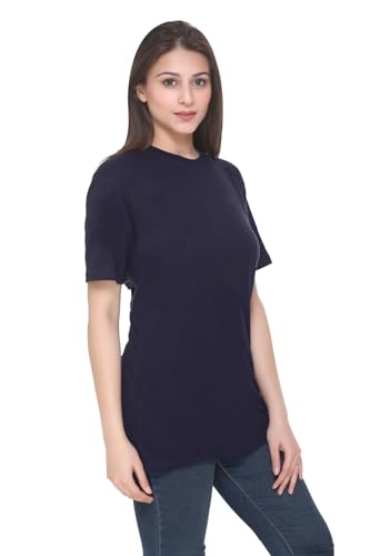 Image of GODFREY Women Round Neck Half Sleeve Cotton T Shirts
