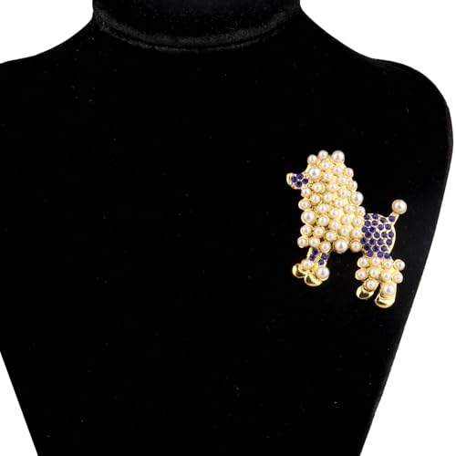 Image of CENWA Sorority Gifts Pretty Poodle Rhinestone Brooch Pin /Necklace Greek Sorority Jewelry for Women