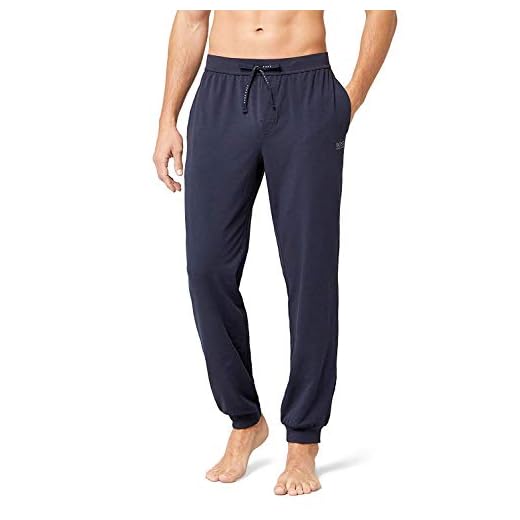 BOSS Män Mix & Match Pants Joggers Byxor, Mörkblå, L