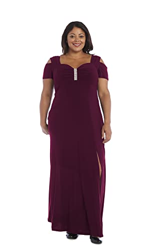 R&M Richards Womens Embellished Sweetheart Neck Evening Dress4