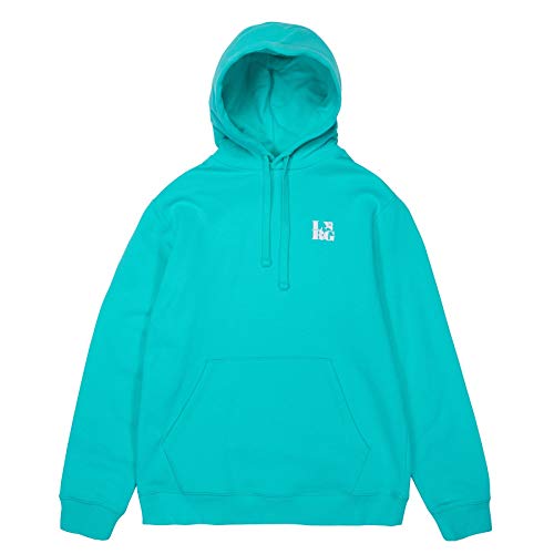 LRG Men's Lifted Research Collection Pullover Drawstring Hoodie, Teal, S