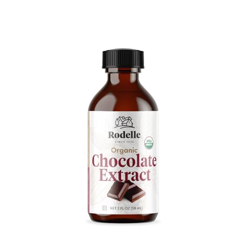 Rodelle Organics Pure Chocolate Extract Gluten Free Made in USA, 2 Ounce