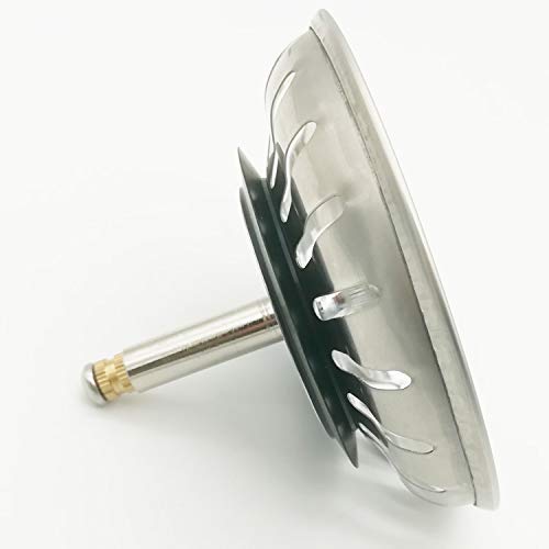 ZEMEX® Bonde d'évier de cuisine à tamis - Bouchon d'écoulement comme Blanco 125555 - 24 fentes - En acier inoxydable - 82 mm Cover