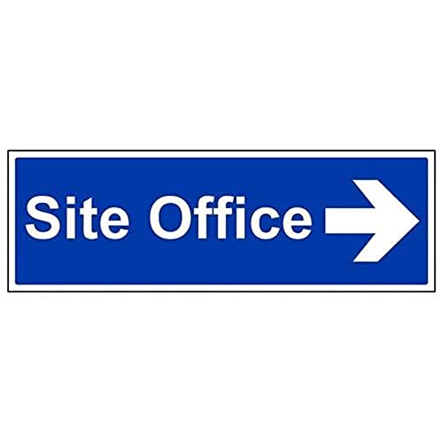 V Safety Site Office, Arrow Right Sign - 450mm x 150mm - 2mm Rigid Plastic