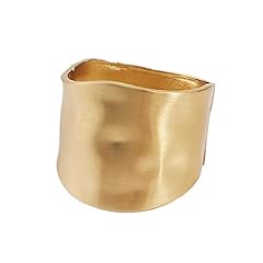 Gold Wide Brushed Cuff