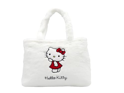 CyP Brands-Hello Kitty Sanrio Sac à main en peluche Blanc Produit officiel