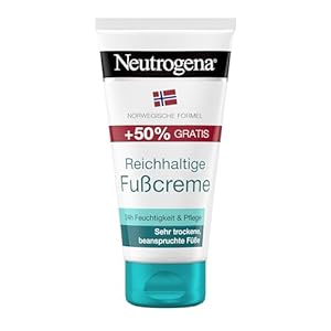 Neutrogena Reichhaltige Fußcreme, feuchtigkeitsspendende Fußcreme für sehr trockene Füße mit Glycerin, Allantoin & Panthenol, beruhigende Fußpflege Creme für spürbar geschmeidigere Haut (150 ml)