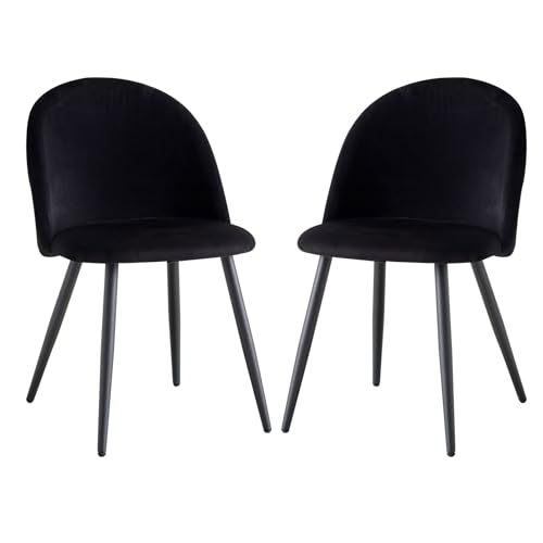 Egoonm Juego Sillas De Comedor De Terciopelo, Cojines De Terciopelo Suave Asiento, Sillas De Cocina Para Comedor Y Sala De Estar 2 Sillas, Negro Egoonm Juego Sillas De Comedor De Terciopelo, Cojines De Terciopelo Suave Asiento, Sillas De Cocina Para Comedor Y Sala De Estar 2 Sillas, Negro