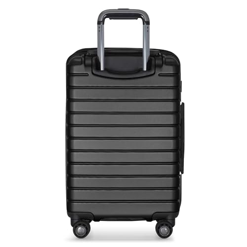 Image of Traveler's Choice Archer Polycarbonate Hardside Spinner Luggage Set, Tie Down Straps, Black, 2-Piece