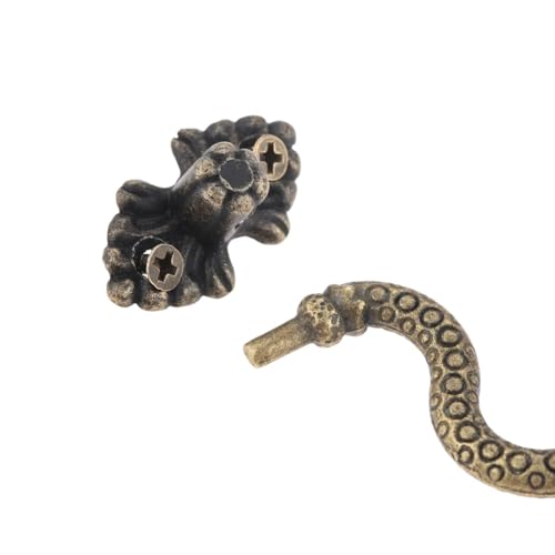 Tirador de bronce de 83 x 42 mm ideal para personalizar su joyero artesanal 7