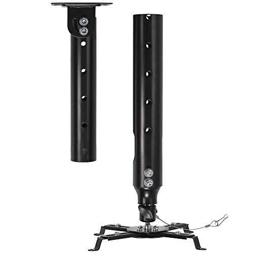 Cheetah Mounts APMEB Universal Projector Ceiling Mount Includes a 27" Adjustable Extension Pole and a Twisted Veins 15' HDMI Cable