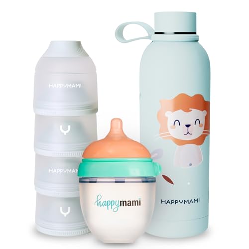 Happymami,Set aus personalisierbarer Babyflasche in Brustform +...