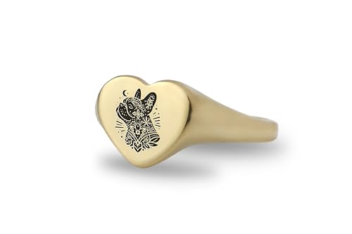 Bague Chien Personnalisée : le cadeau personnalisé idéal en forme de coeur